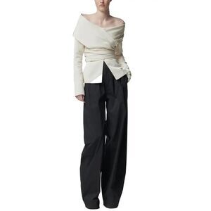 Altuzarra Off-Shoulder Cream Jacket